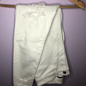 White ripped American Eagle Outfitters jeans